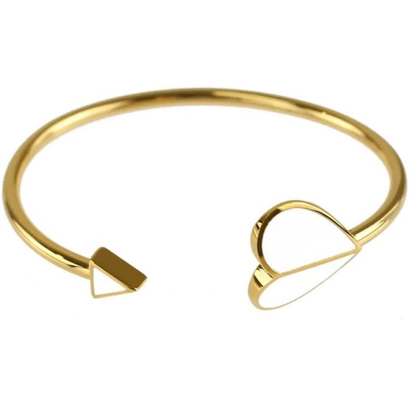 Kate Spade gold heart and arrow cuff bangle bracelet - Picture 1 of 9